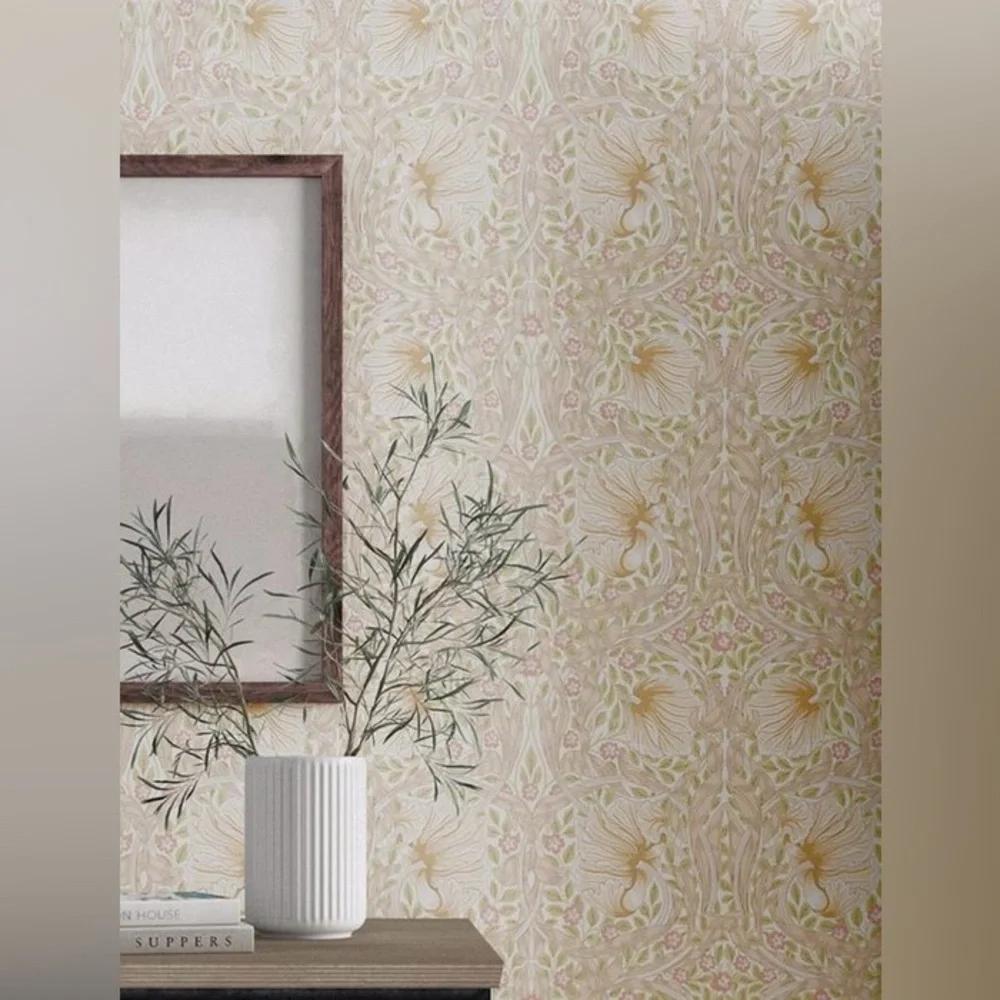 Anthropologie Home x Morris & Co. Pimpernel Floral Wallpaper Wall Art Mural